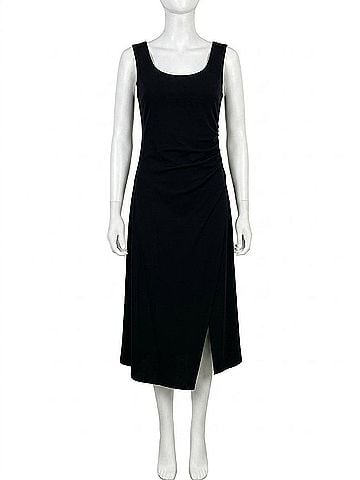 Fifteen Twenty Shari Side-Pleat Dress in Black (view 1)