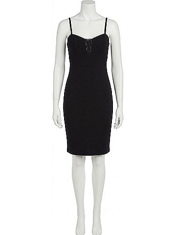 Bebe Illusions Cut Out Lace Up Sheath Dress in Black (view 1)