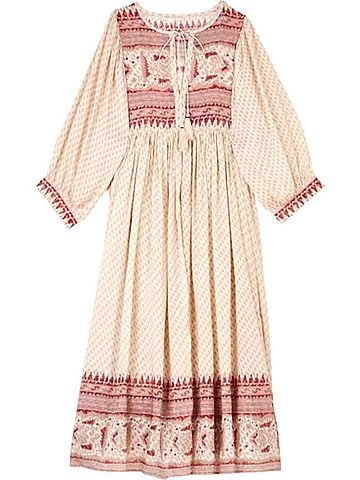 M.A.B.E Ode Print Gathered Dress in Multi (view 1)