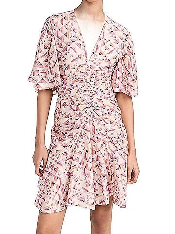 Isabel Marant Lienne Dress in Ecru/Multicolor (view 2)