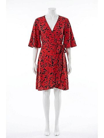 Lusana Mae Mini Wrap Dress in Nightlilly (view 1)