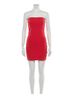 Rusty Solid Red Ruby Strapless Mini Dress in Cayene Size M - photo 1
