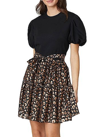 Shoshanna Cecilia Dress in Jet/Bronze (view 2)