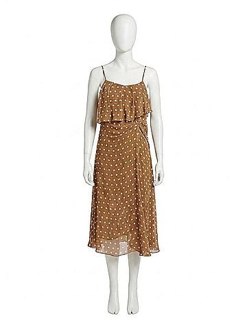 Essentiel Antwerp Baha Asymmetric Dress in Cinnamon (view 1)