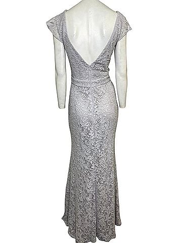 Maniju Lace Gown in Grey (view 2)