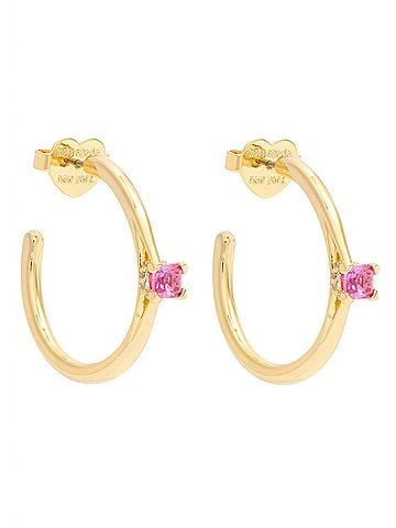 Kate Spade New York Little Luxuries Crystal Embellished Hoop Earrings (view 1)