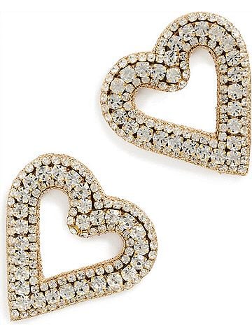 Deepa Gurnani Bia Earrings Heart (view 1)