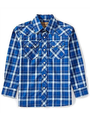 Wrangler Jeans Co Boys' Long Sleeve Plaid Shirt (view 1)