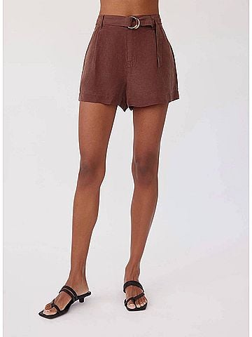 Bella Dahl D-Ring Sash Belt Short in Casablanca Brown (view 2)