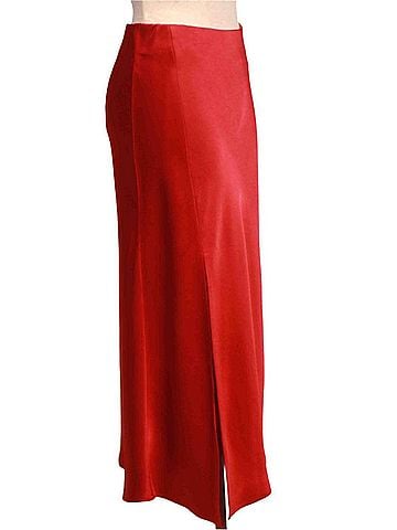 Fifteen Twenty Women's Satin Brielle Midi Skirt in Cherry (view 2)