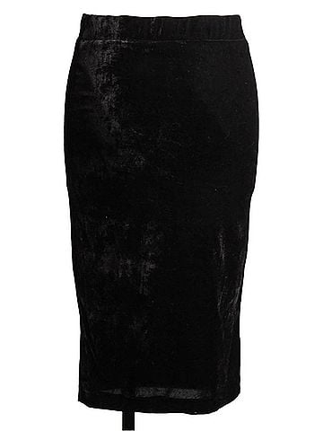 Generation Love Women's Nell Velour Skirt in Black (view 1)
