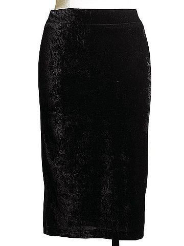 Generation Love Women's Nell Velour Skirt in Black (view 2)