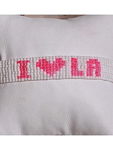 Chan Luu Women's I Love La Bracelet in White (view 2)