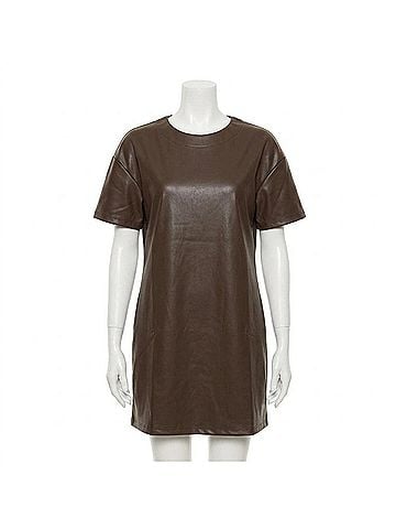 Ripley Rader Women's Vegan Leather Dress in Brown (view 1)