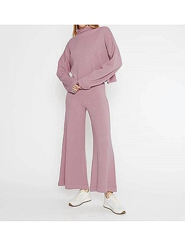 Ripley Rader Sweater Knit Cropped Pant in Lilac (view 2)