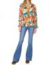 Entro Pink Abstract Button Down Blouse in Fuchsia Mix Size 1X - photo 5