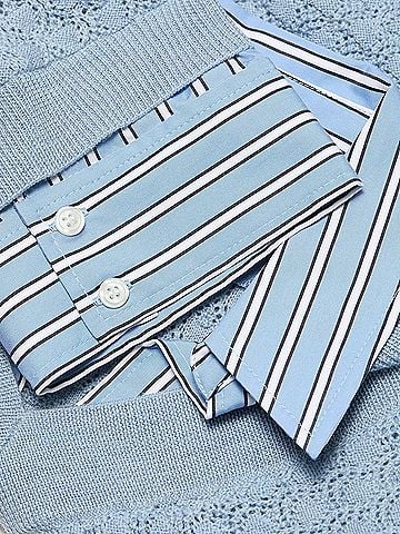 Tanya Taylor Esme Pointelle Knit Top in Powder Blue (view 2)