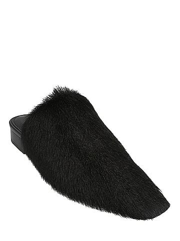 Salvatore Ferragamo Women's Selestina Fur Mules in Nero (view 2)