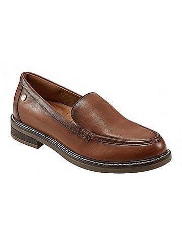 Easy Spirit Women's Jaylin Casual Loafers in Medium Brown Leather (view 1)
