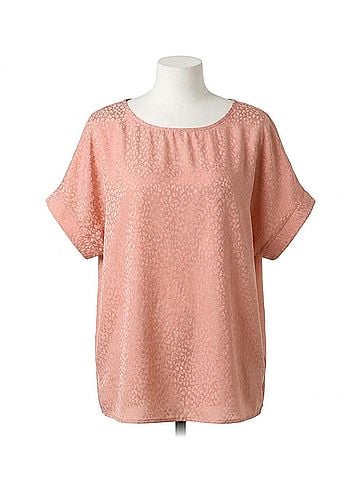 Umgee Animal Jacquard Dolman Sleeve Top in Rose (view 1)