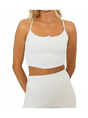 Beach Riot Joelle Top in White Waffle (view 2)