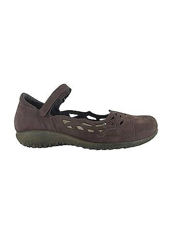Naot Women's Agathis Mary Jane Shoes in Coffee Bean Nubuck (view 1)