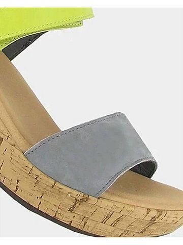 Naot Women'S Summer Wedge Sandal in Smoke Gray/Soft Lime (view 2)