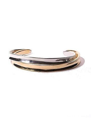 Odette New York Ancre Cuff in Silver (view 1)