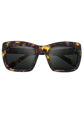 IVI Women's Bonnie Wayfarer Sunglasses in Polished Vintage Tortoise / Grey Lens (view 2)