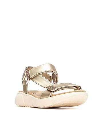 XTI Women's Faux Leather Strap Sandals in Gold (view 2)