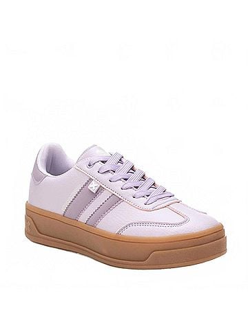 XTI Women's Lace Up Sneakers in Lilac (view 2)