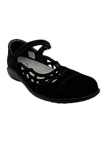 Naot Women's Agathis Mary Jane Shoes in Black Velvet Nubuck (view 1)