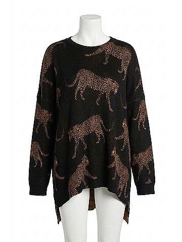 Show Me Your Mumu Bonfire Sweater in Black Feline (view 1)