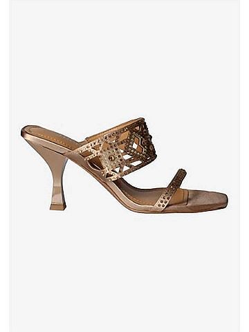 J. Renee Women's Vardana Slip On Sandals in Beige Multi Satin (view 1)