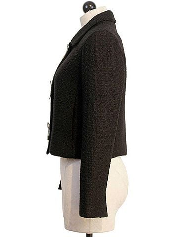 Drew Chris Tweed Jacket in Black (view 2)