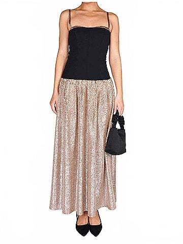 Show Me Your Mumu Hepburn Midi Dress in Silver Confetti (view 2)