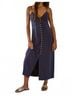 By Together Solid Blue Alais Button Down Dress in Blue Size L - photo 2