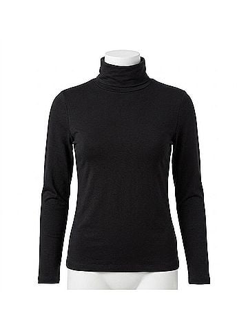 CK Bradley New York Bunny Neck Top in Black Ponte (view 1)