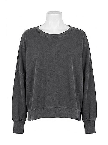 Dear John Trenton Crewneck Sweater in Dark Gull Grey (view 1)
