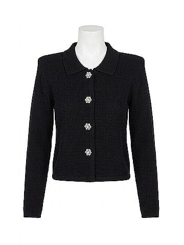 Generation Love Brie Cardigan in Black (view 1)