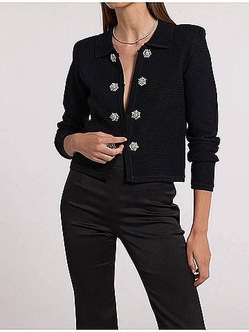 Generation Love Brie Cardigan in Black (view 2)