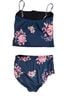 Albion Floral Multi Color Blue Two Piece Swimsuit Size M - photo 2