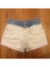 Zara White Blue Denim Shorts Size 36 waist - photo 3