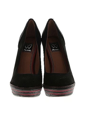 Ella Moss Ella Moss Black Freida Nubuck Designer Womens Platforms Pumps Shoes Ella Moss Heels (view 2)