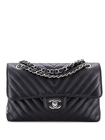 Chanel Classic Double Flap Bag Chevron Lambskin Medium (view 1)