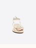 Magda Butrym 100% Leather 75% Cotton Solid Multi Color Ivory Sandals Size EU 38 - photo 4