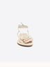 Magda Butrym 100% Leather 75% Cotton Solid Multi Color Ivory Sandals Size EU 38 - photo 5