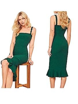 Reformation Wilshire ruffle Cocktail Dress (view 2)