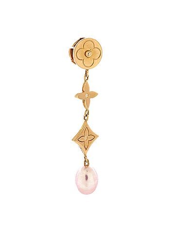 Louis Vuitton Idylle Blossom Drop Earrings 18K Yellow Gold with Pearls (view 2)