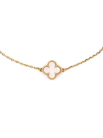 Van Cleef & Arpels Sweet Alhambra Bracelet 18K Yellow Gold and Mother of Pearl (view 2)